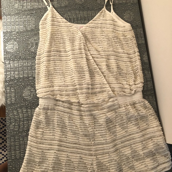 NWT Parker ‘Harrison’ Embellished Beaded Sequin Romper - Picture 4 of 6